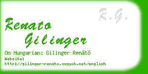 renato gilinger business card